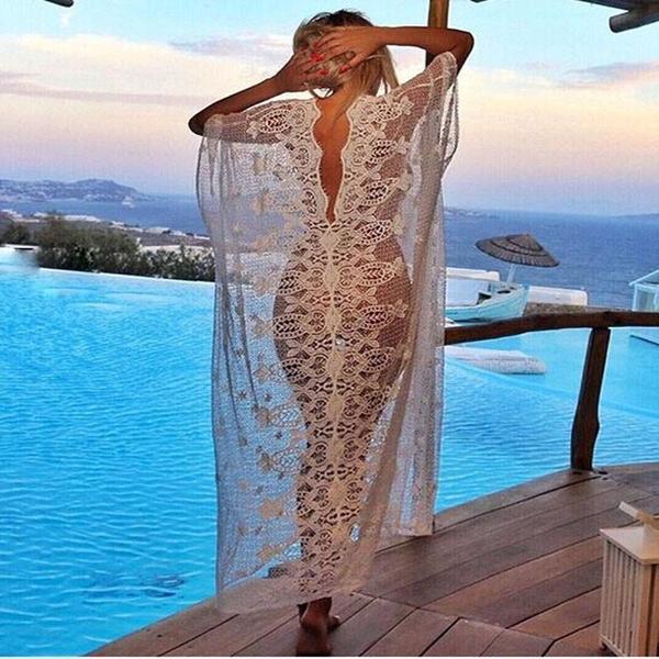 Hippie Boho Lace Beach Party Dress