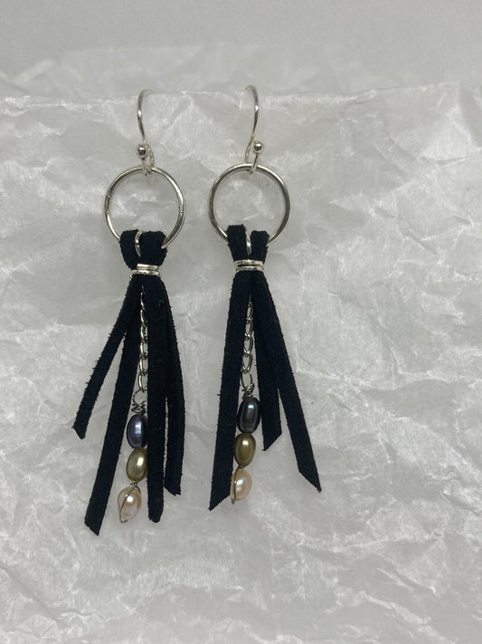 Black Suede Earrings