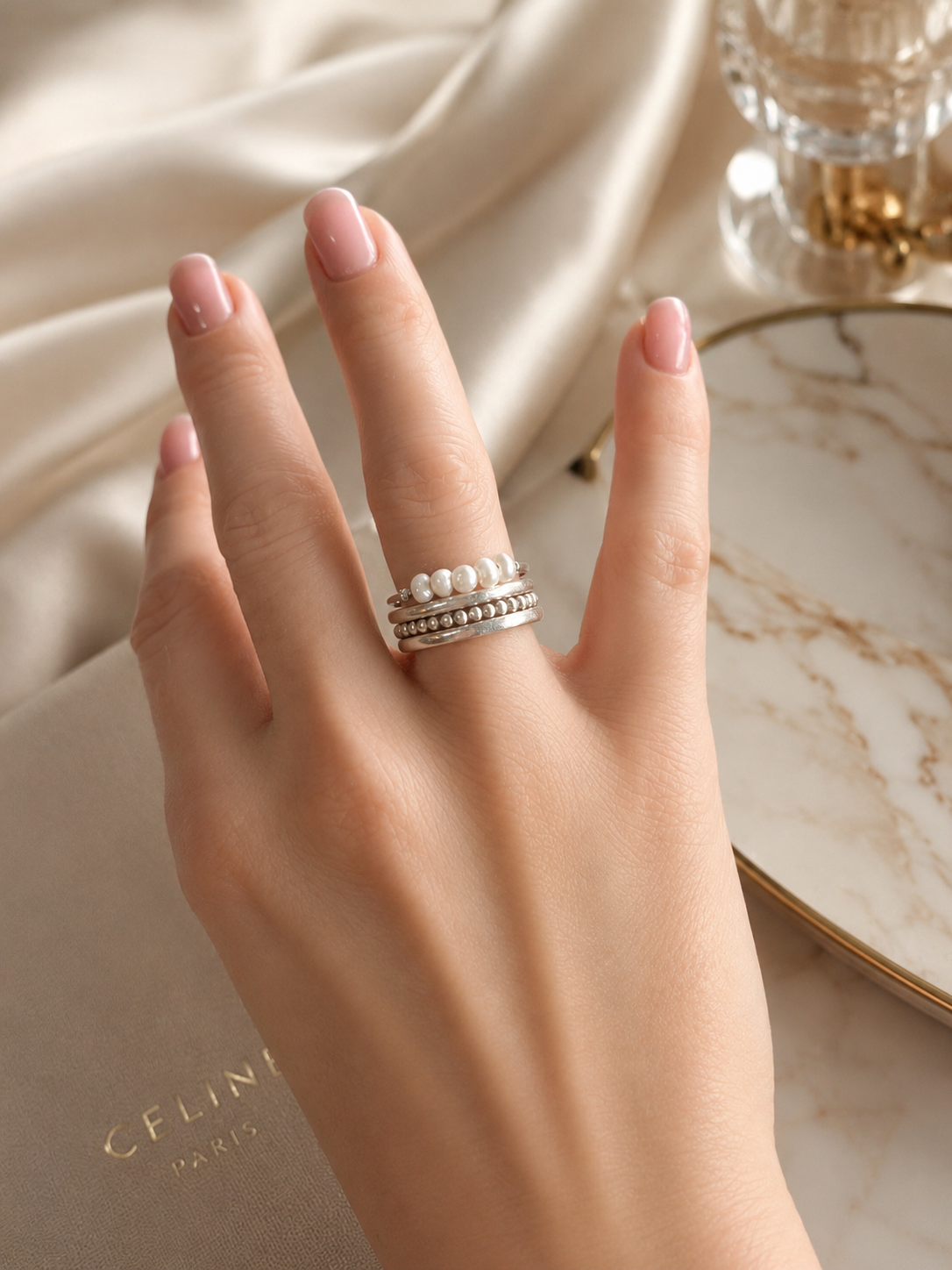 Lunaria Pearl Ring