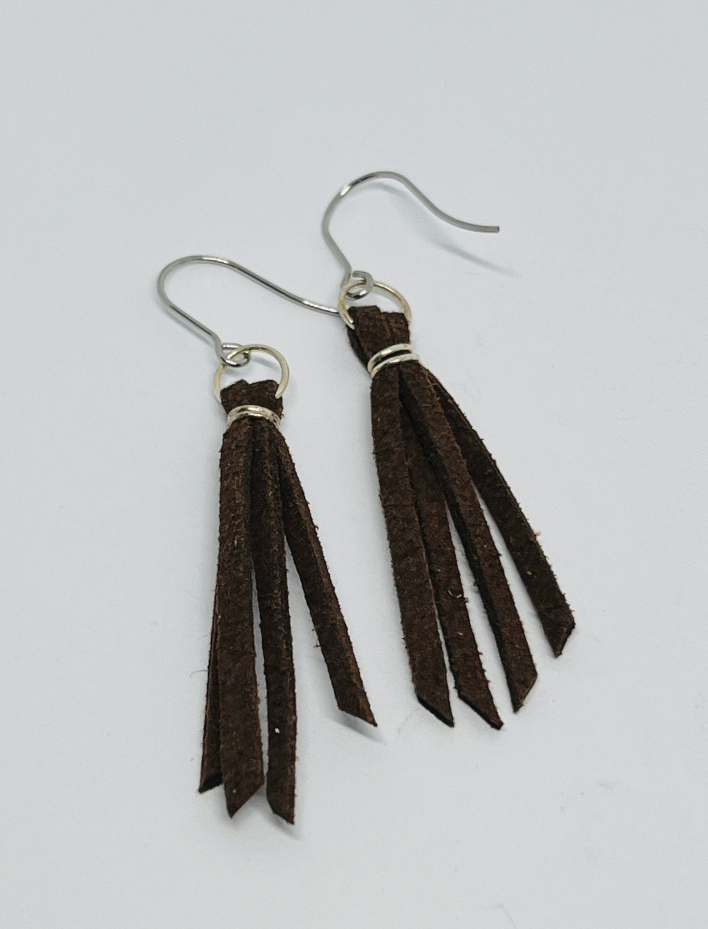 Brown Swede Strap earrings