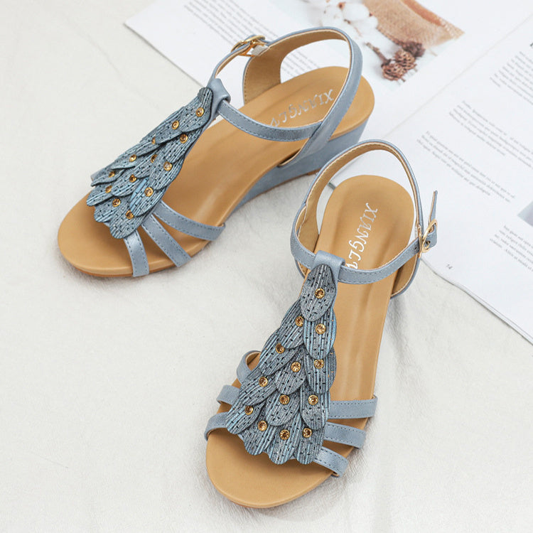 Women's Sandals Boho Bohemia Wedge Shoes Party Daily Beach Shoes