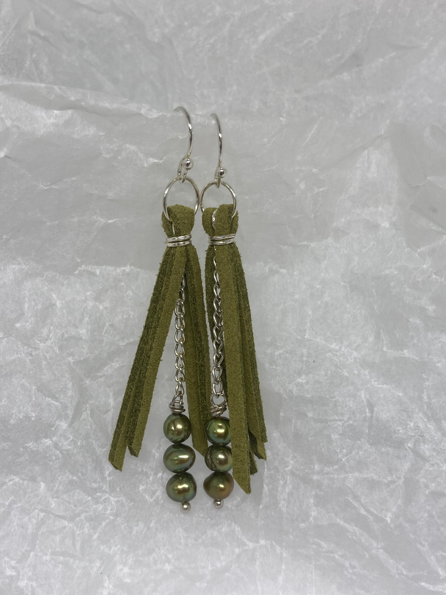 Green Suede Earrings