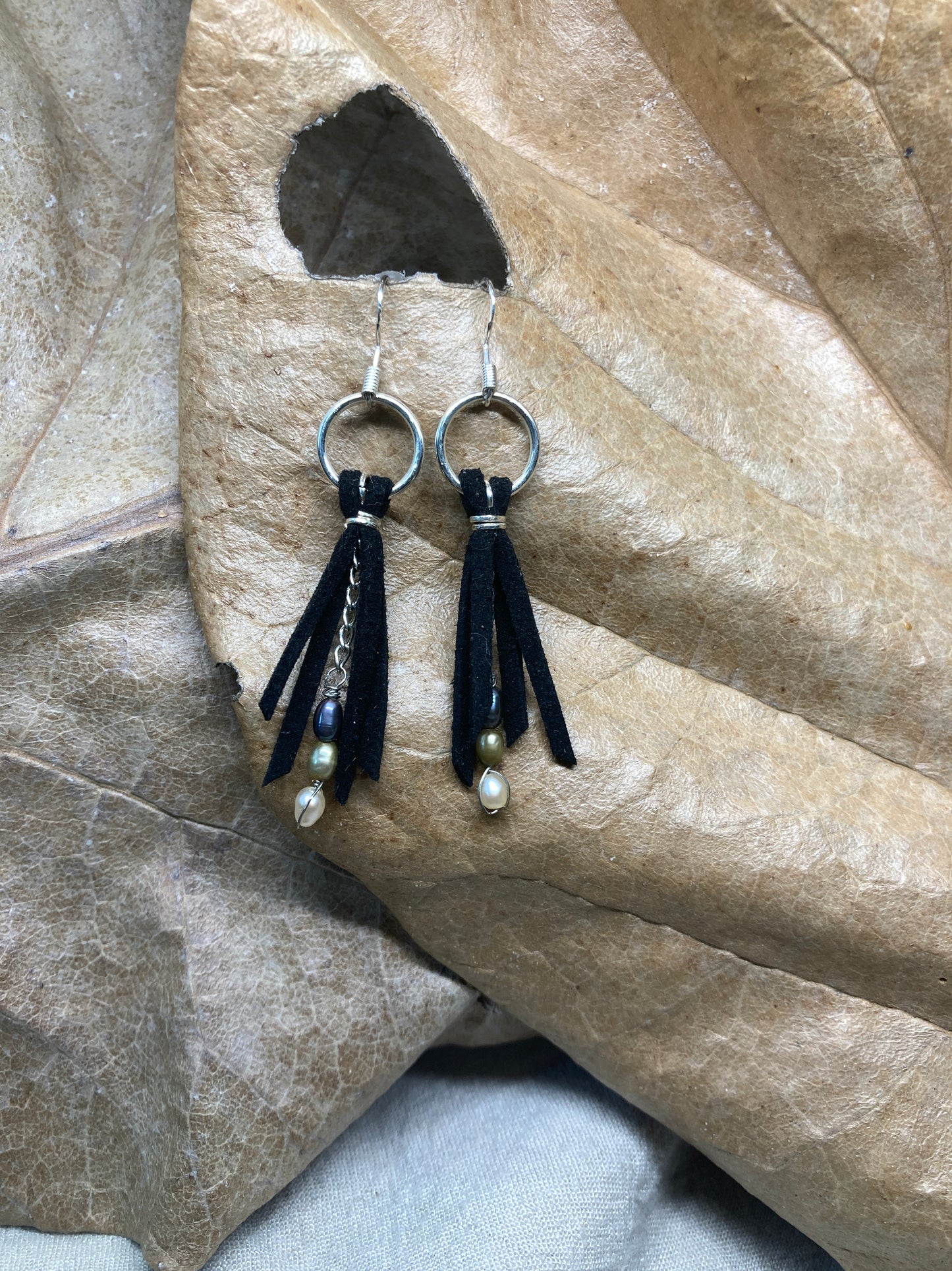 Black Suede Earrings