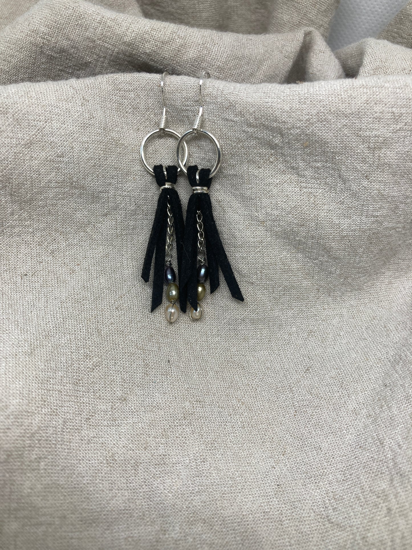 Black Suede Earrings