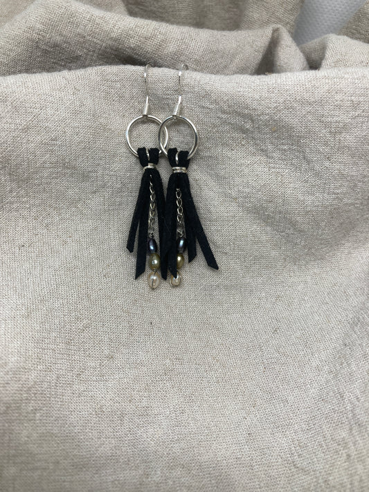 Black Suede Earrings