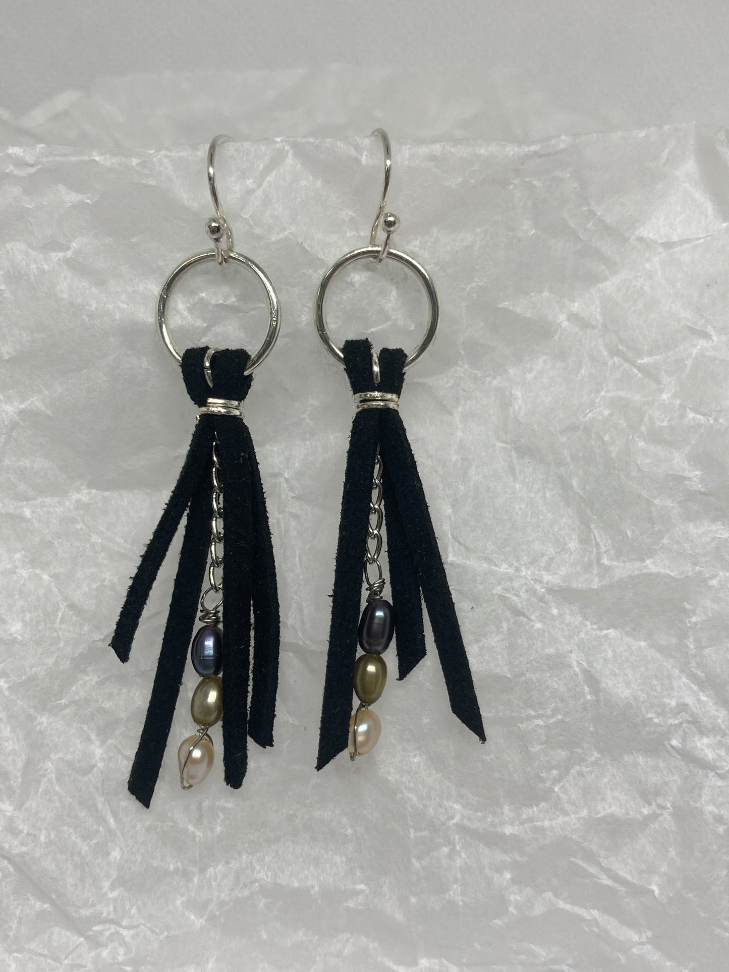 Black Suede Earrings