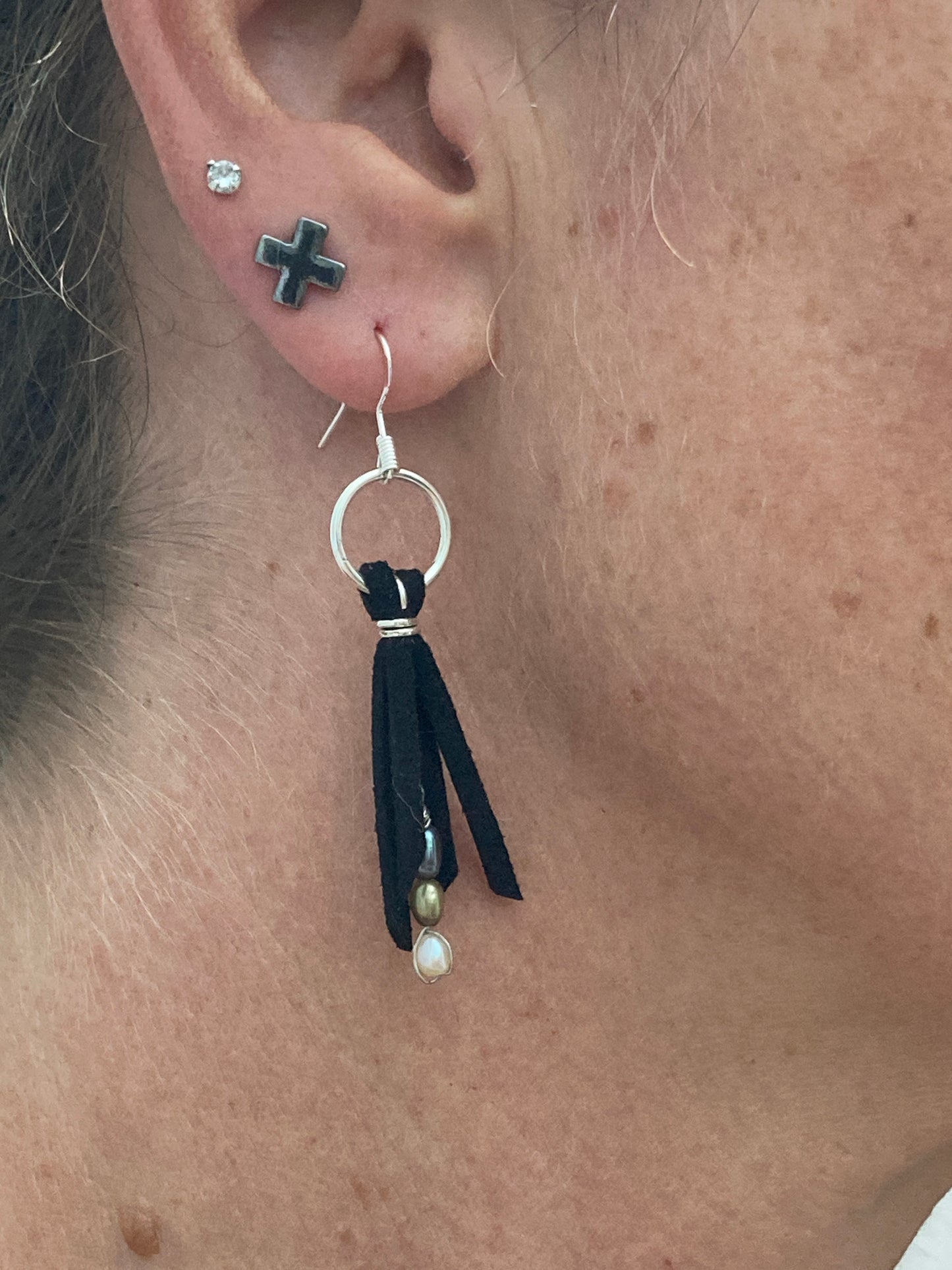 Black Suede Earrings